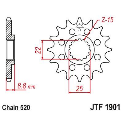 Load image into Gallery viewer, JT Sprockets Front Steel Countershaft Sprocket SC 13 Tooth 13T 520 Chain For KTM 350 Enduro 1984-1989 JTF1901.13SC