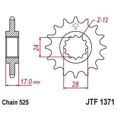 Load image into Gallery viewer, JT Sprockets Front Steel Countershaft Sprocket 15 Tooth 15T 525 Chain For Honda CBR600SE 1997-1998 JTF1371.15