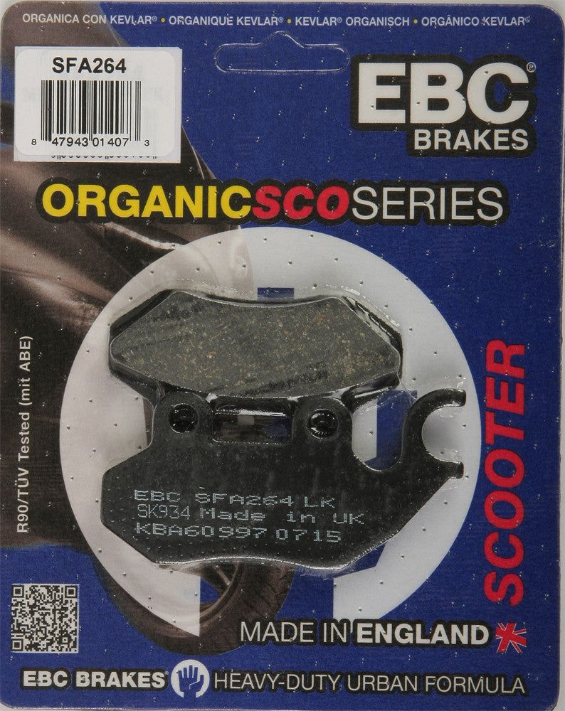 Load image into Gallery viewer, EBC 1 Pair Premium SFA Organic OE Replacement Brake Pads MPN SFA264