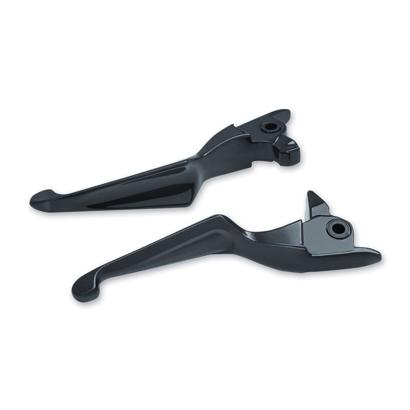 Load image into Gallery viewer, Kuryakyn Black Wide Boss Levers Harley 17-18 Touring Street Electra Road Glide