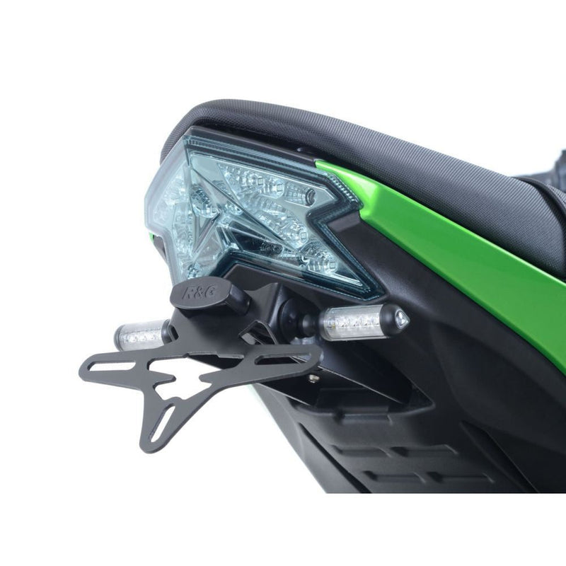 Load image into Gallery viewer, R&G Racing Black Tail Tidy License Plate Holder For 2016-2018 Kawasaki Z125