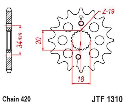 Load image into Gallery viewer, JT Sprockets Front Steel Countershaft Sprocket SC 15 Tooth 15T 420 Chain
