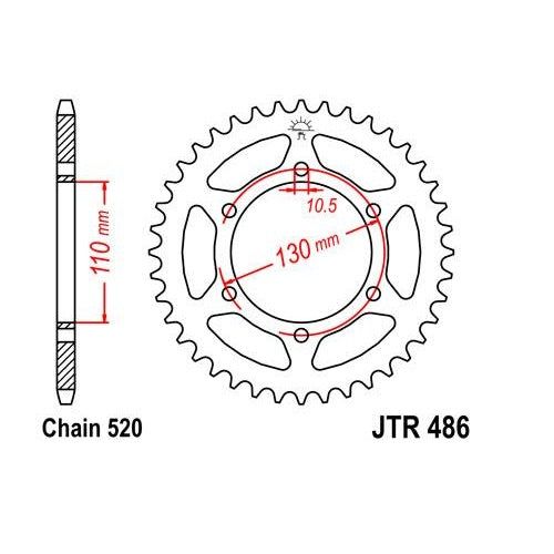 Load image into Gallery viewer, Steel Rear Sprocket 41T for Street KAWASAKI EX500A 1987-1993