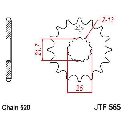 Load image into Gallery viewer, JT Sprockets Front OEM Type Rubber Cushioned Sprocket 14 Tooth 14T 520 Chain