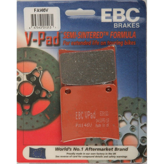 EBC 1 Pair V-Pad Semi-Sintered Touring Brake Pads MPN FA146V