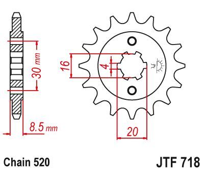 Load image into Gallery viewer, JT Sprockets Front Steel Sprocket 12 Tooth 12T 518 Chain JTF718.12