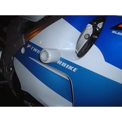 Load image into Gallery viewer, R&G Racing White Classic Style Crash Protectors For 1998-2003 Suzuki TL1000R