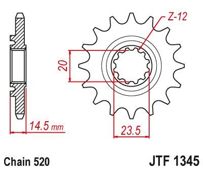 Load image into Gallery viewer, JT Sprockets Front OEM Type Rubber Cushioned Countershaft Sprocket 13 Tooth 13T 520 Chain