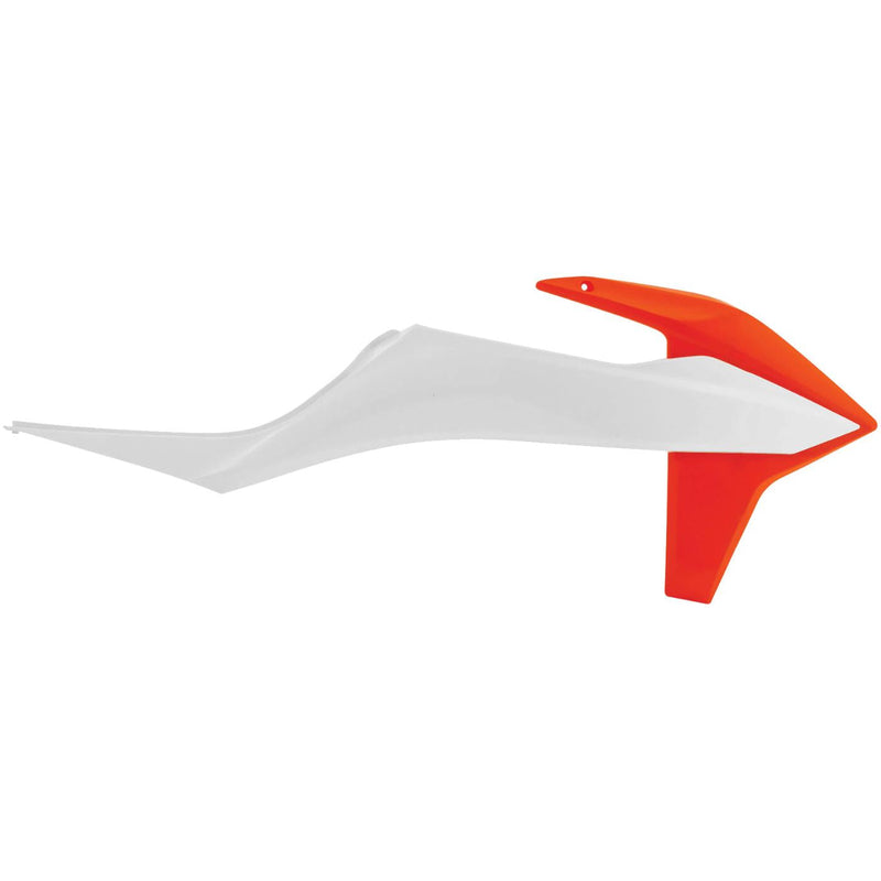 Load image into Gallery viewer, Acerbis White/16 Orange Radiator Shrouds for KTM - 2726515412