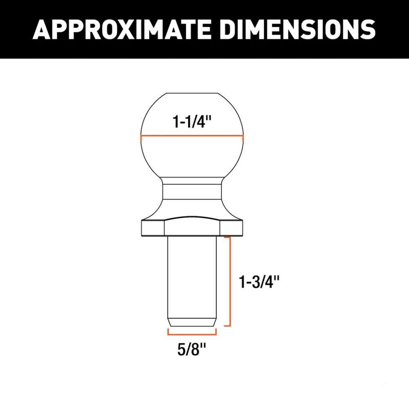 Load image into Gallery viewer, Replacement 1-1/4" Sway Control Ball, 5/8" Diameter x 1-3/4" Long Shank