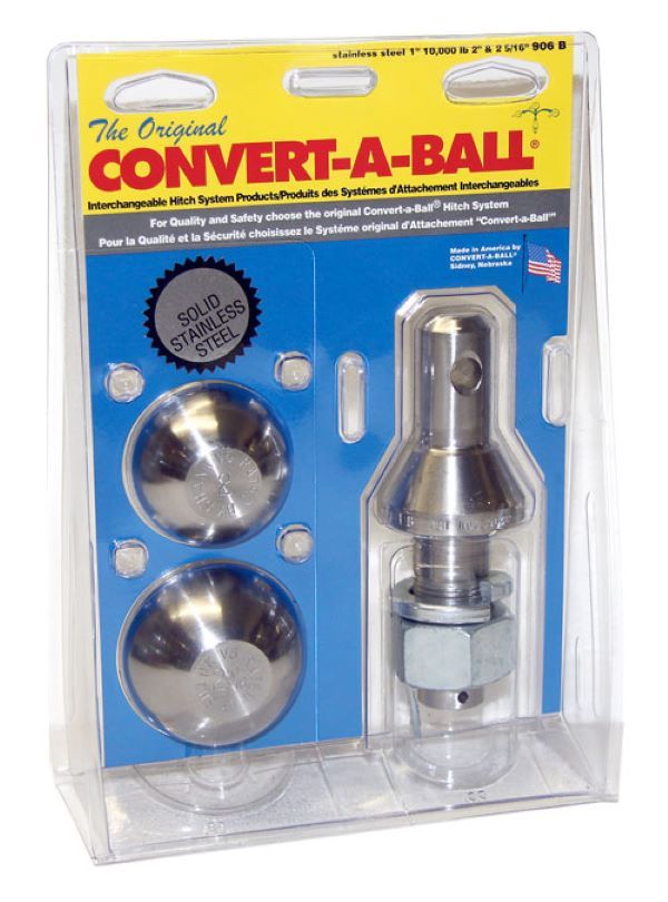 Load image into Gallery viewer, Convert-A-Ball Stainless Steel 2-Ball Set - 2 Inch and 2-5/16 Inch Balls - 1 Inch Shank