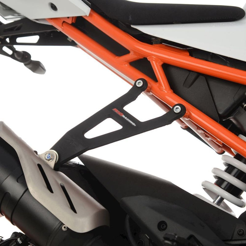 Load image into Gallery viewer, R&G Racing Black Exhaust Hanger For 2022-2023 KTM 390 RC