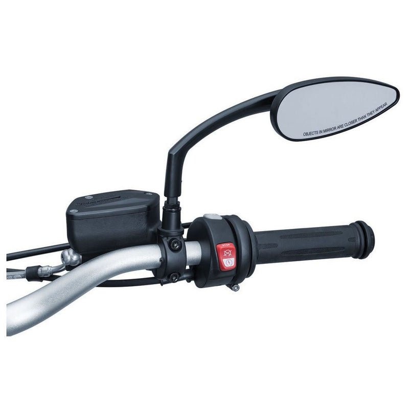 Load image into Gallery viewer, Kuryakyn Black 5"x2" Teardrop Streamline Mirrors Set Pair Harley Victory Indian