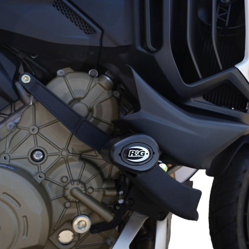 Load image into Gallery viewer, R&G Racing Black Aero Style Crash Protection Bobbins For 2021-2022 Ducati Multistrada V4