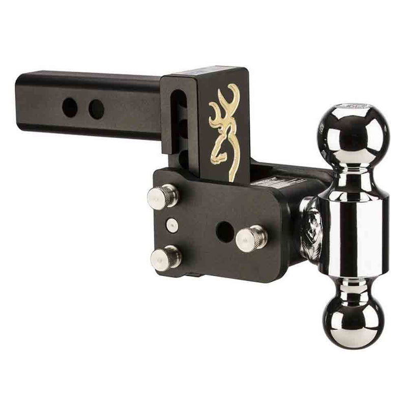 Load image into Gallery viewer, Tow & Stow Browning Edition Double-Ball Ball Mount, 3" Drop, 2" & 2-5/16" Hitch Balls, fits 2" Receiver