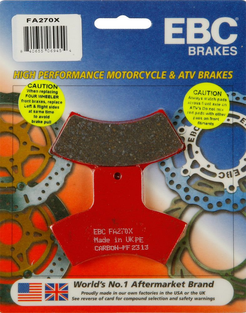 Load image into Gallery viewer, EBC 1 Pair Performance X-Series Carbon Brake Pads MPN FA270X