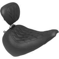 Load image into Gallery viewer, Mustang Wide Tripper Solo Seat Diamond Stitch With Backrest Black 83025