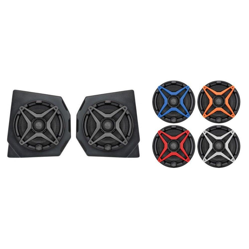 Load image into Gallery viewer, SSV Works Front 6.5" Speaker Pods With Orange Grilles For Can-Am Defender HD10 18-22