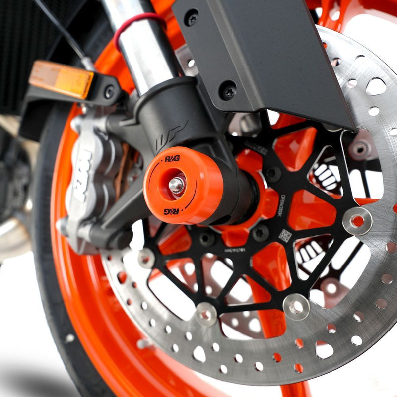 Load image into Gallery viewer, R&G Racing Orange Fork Protectors For 2023-2024 CF-Moto 800NK Sport