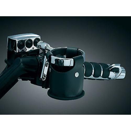 Load image into Gallery viewer, KURYAKYN UNIVERSAL DRINK RING WITH BEVERAGE CARRIER FOR HARLEY PERCH MOUNTS 1500