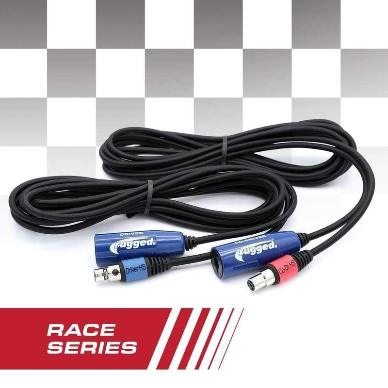 Load image into Gallery viewer, Rugged Radios OFFROAD 12' RACE SERIES Straight Cable to Intercom Driver and Co-Driver CS-OFF-RACE-KIT