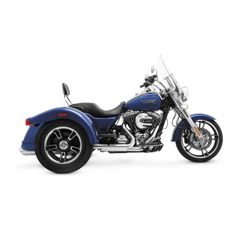 Load image into Gallery viewer, Vance & Hines 16798 Exhaust Chrome Twin Slash Rounds Harley FreeWheeler / Trike