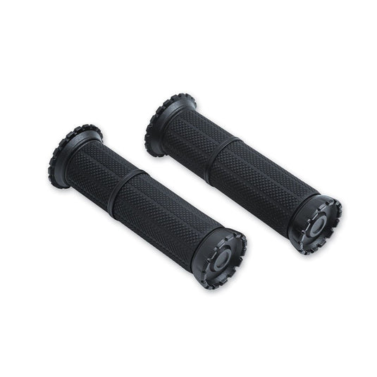 Kuryakyn Black Riot Handlebar Throttle Grips Honda Suzuki Universal 1