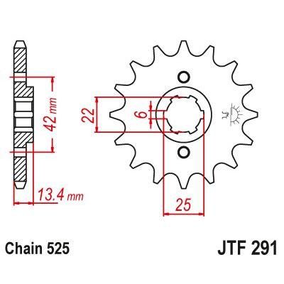 Load image into Gallery viewer, JT Sprockets Front Steel Sprocket 16 Tooth 16T 525 Chain For Honda Rebel 450 CMX450C 1986-1987 JTF291.16