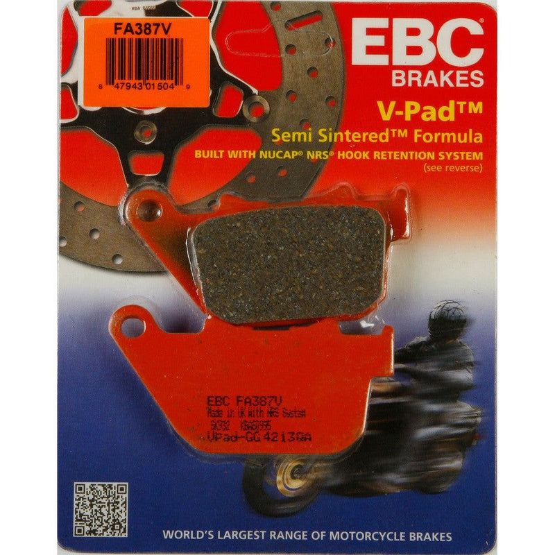 Load image into Gallery viewer, EBC 1 Pair V-Pad Semi-Sintered Touring Brake Pads MPN FA387V