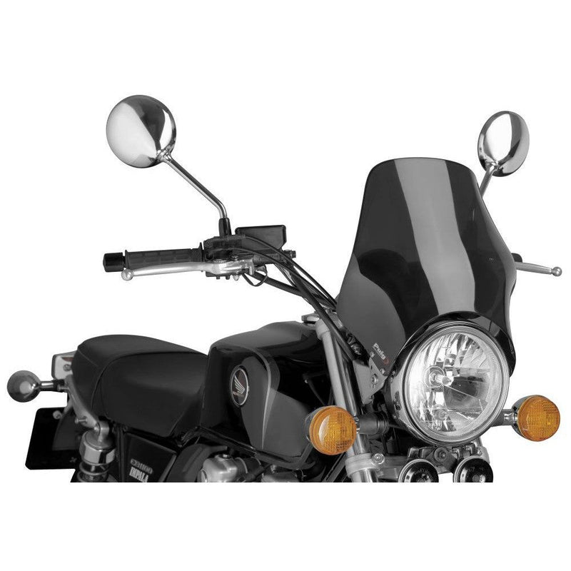 Load image into Gallery viewer, Puig Universal Modelo Naked Windshield Dark Smoke 8" - 0869F
