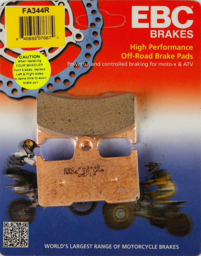 Load image into Gallery viewer, EBC 1 Pair Sintered R Series Heavy-Duty Brake Pads MPN FA344R