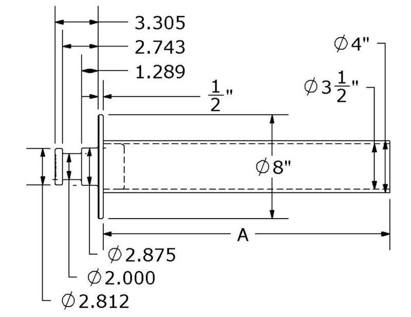 Load image into Gallery viewer, Gooseneck Trailer to Kingpin (Fifth Wheel Hitch) Round Tube Adapter