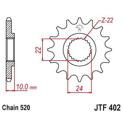 Load image into Gallery viewer, JT Sprockets Front Steel Countershaft Sprocket 16 Tooth 16T 520 Chain For BMW G650X Moto 2007-2008 JTF402.16