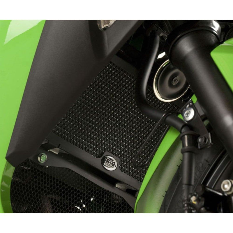 Load image into Gallery viewer, R&G Racing Black Aluminum Radiator Guard For 2008-2017 Kawasaki Ninja 250