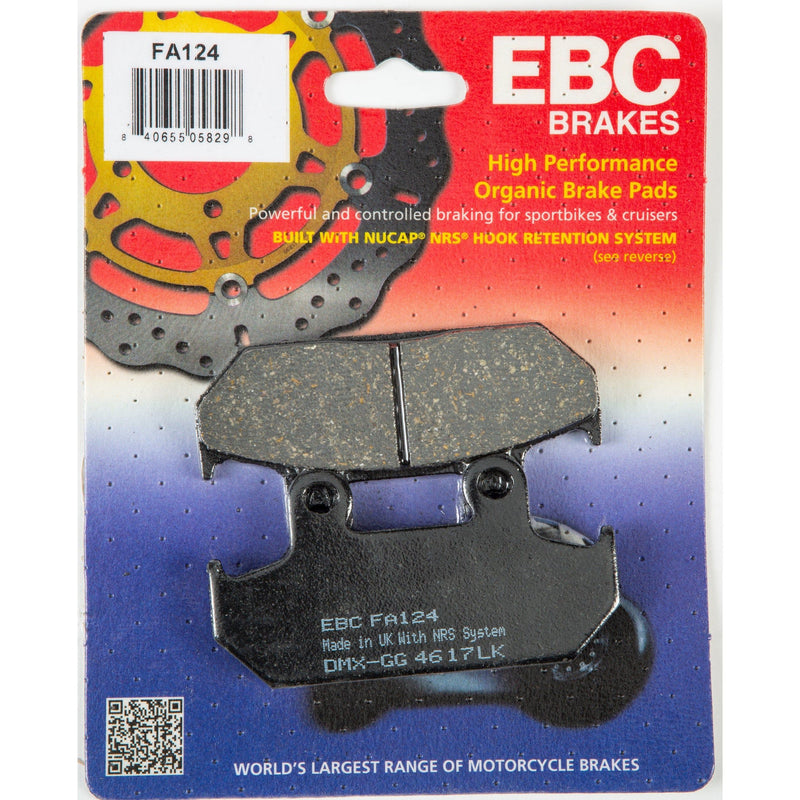 Load image into Gallery viewer, EBC 1 Pair Premium SFA Organic OE Replacement Brake Pads MPN FA124