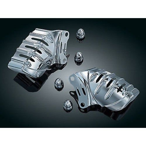 Load image into Gallery viewer, Kuryakyn Bolt On Chrome Front Brembo Brake Caliper Covers Harley Touring 08-2018