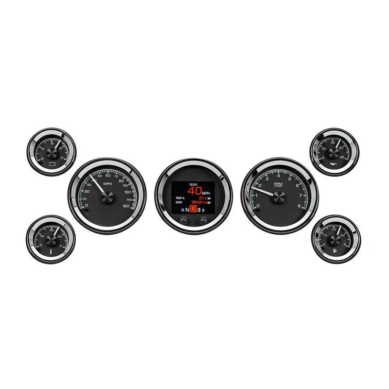Load image into Gallery viewer, Dakota Digital 7-Piece Round HDX Analog Universal Gauge kit HDX-2070