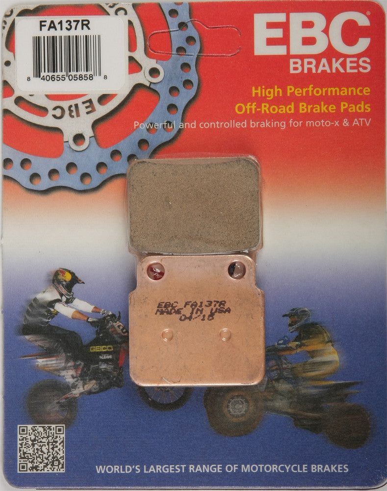 Load image into Gallery viewer, EBC 1 Pair Sintered R Series Heavy-Duty Brake Pads MPN FA137R