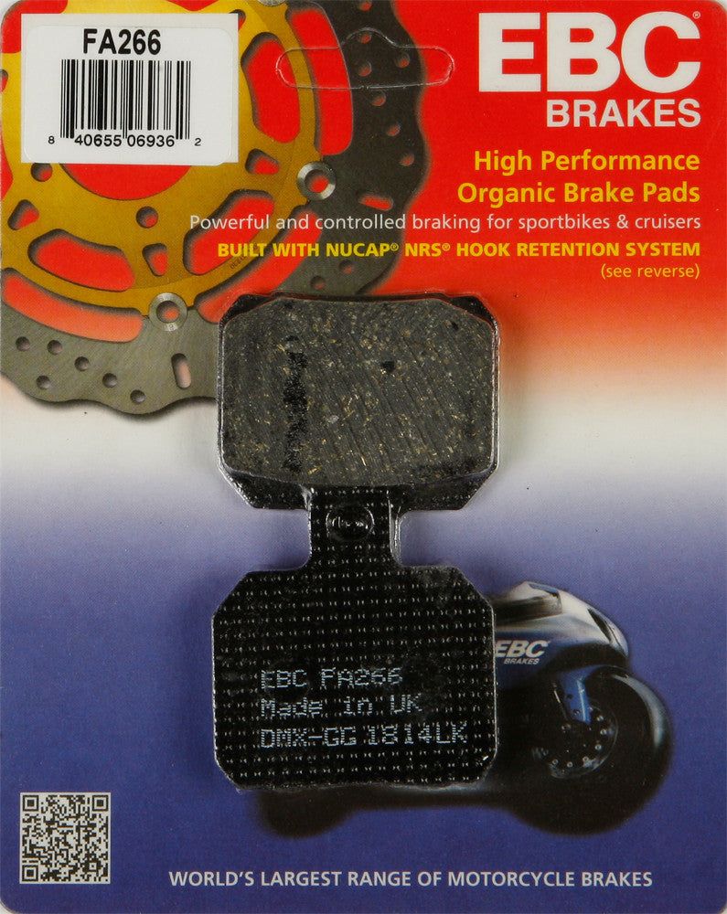 Load image into Gallery viewer, EBC 1 Pair FA Series Organic Replacement Brake Pads MPN FA266