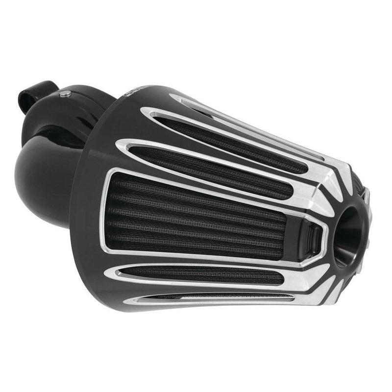 Load image into Gallery viewer, Arlen Ness Black Deep Cut Monster Sucker Air Cleaner Kit 81-037
