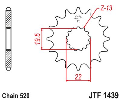 Load image into Gallery viewer, JT Sprockets Front Steel Countershaft Sprocket 12 Tooth 12T 520 Chain