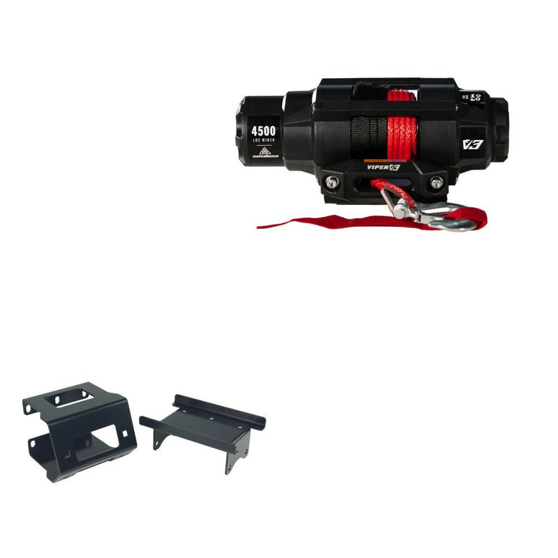 Load image into Gallery viewer, Viper 4500lbs V3 Winch Red Rope With Mount For Polaris Sportsman X2 550 2010-2014