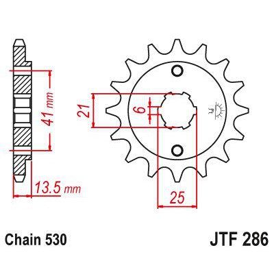 Load image into Gallery viewer, JT Sprockets Front Steel Countershaft Sprocket 15 Tooth 15T 530 Chain JTF286.15