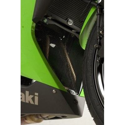 Load image into Gallery viewer, R&G Racing Black Downpipe Grill For 2013-2017 Kawasaki Ninja 250