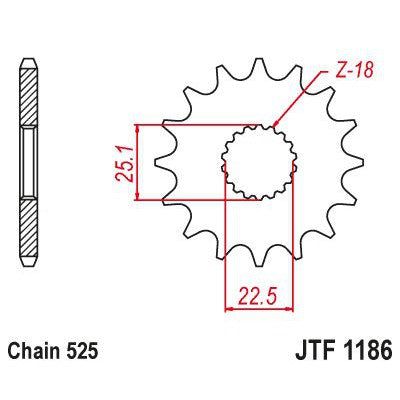 Load image into Gallery viewer, JT Sprockets Front OEM Type Rubber Cushioned Sprocket 17 Tooth 17T 525 Chain