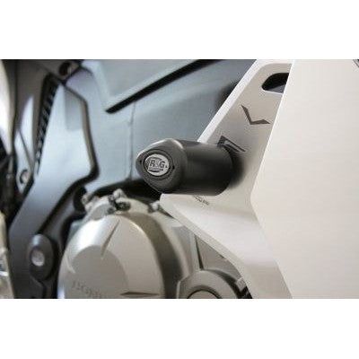 Load image into Gallery viewer, R&G Racing Black Aero Style Crash Protectors For 2010-2016 Honda VFR1200F ABS