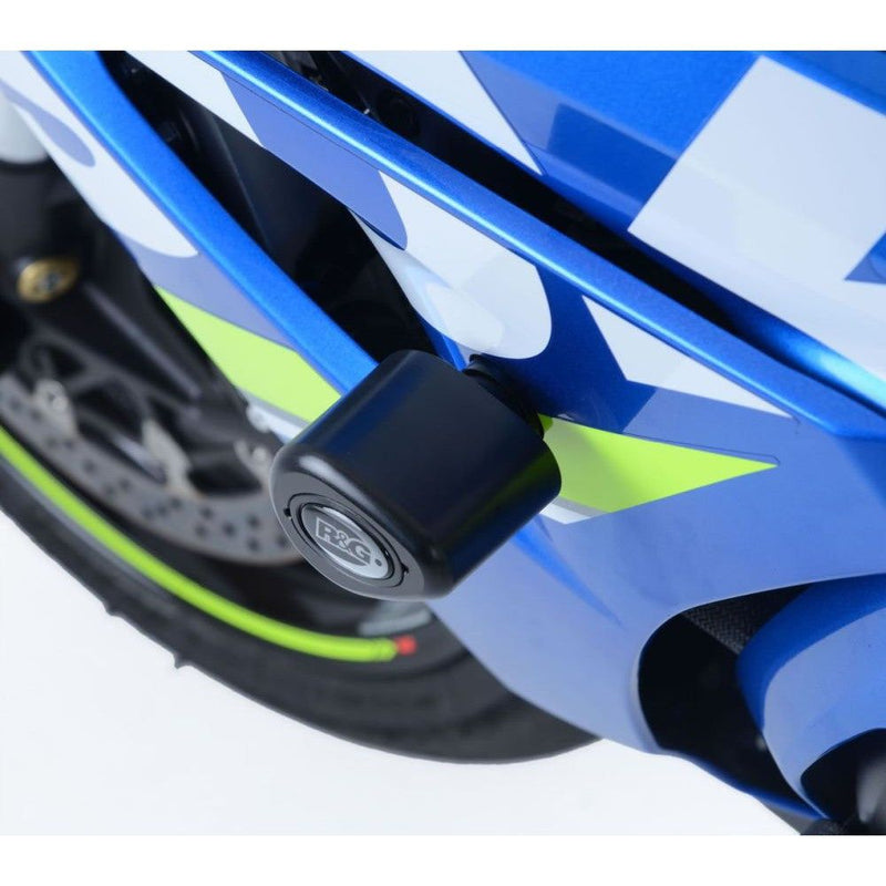 Load image into Gallery viewer, R&G Racing Black Aero Style Crash Protection Bobbins For 2017-2020 Suzuki GSXR1000