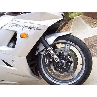 Load image into Gallery viewer, R&G Racing Black Fork Protectors For 1983 Triumph Daytona 600