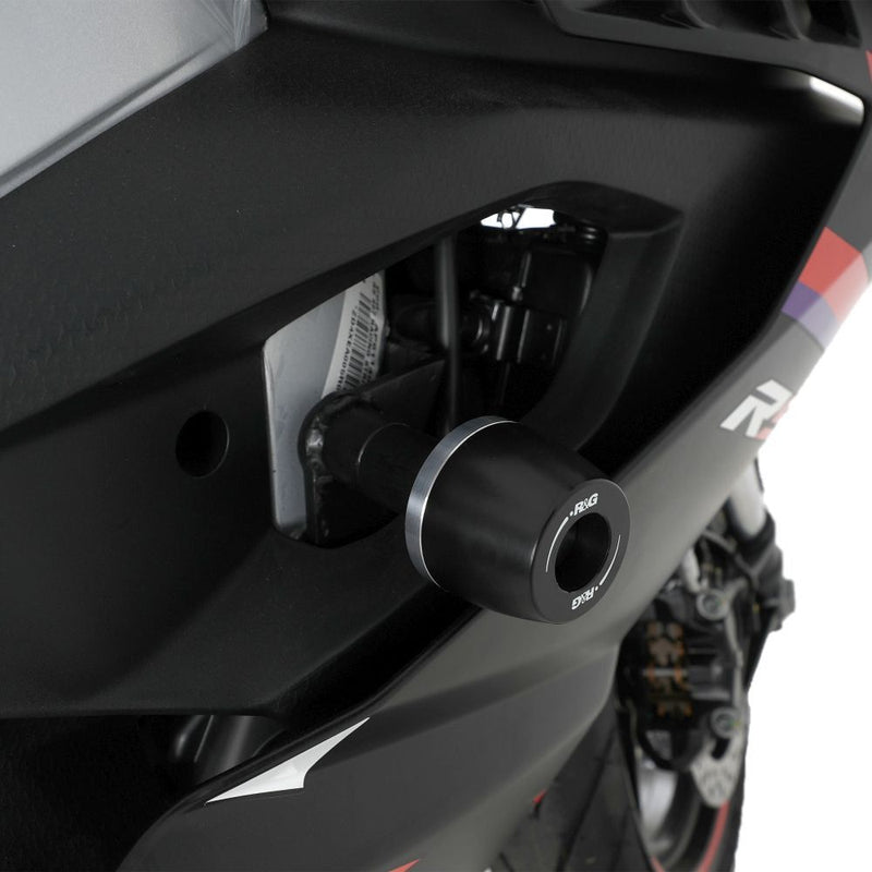 Load image into Gallery viewer, R&G Racing Black Crash Protectors For 2024-2025 Aprilia RS457 CP0575BL