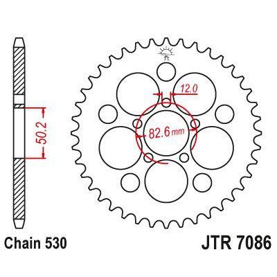 Load image into Gallery viewer, JT Sprockets Rear Steel Sprocket 48 Tooth 48T 530 Chain JTR7086.48Z
